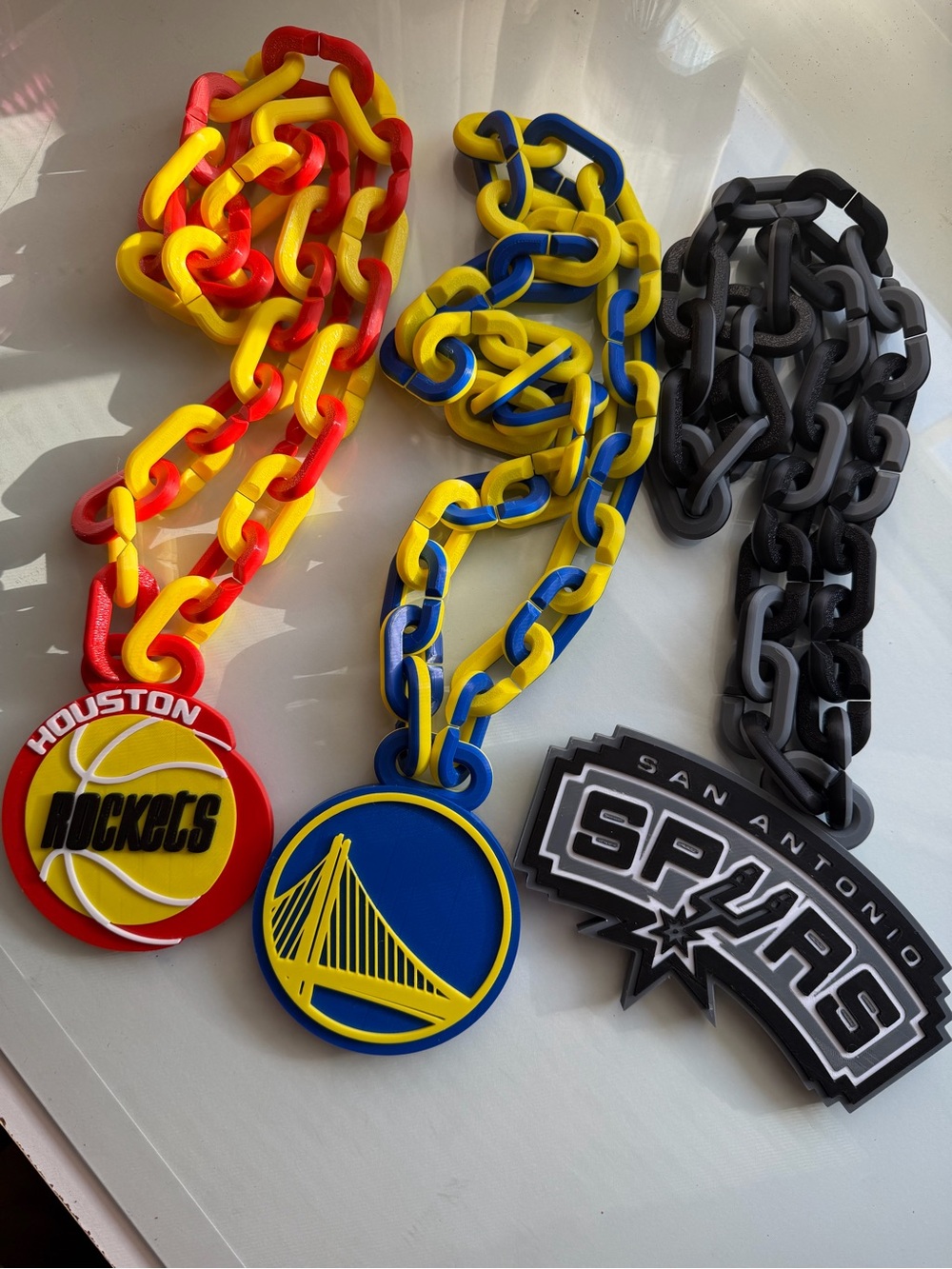 NBA Team Logo Necklaces — Rockets, Warriors, Spurs $13.00 each